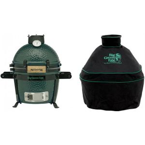 Big Green Egg Mini Houtskoolbarbecue met Carrier en Hoes