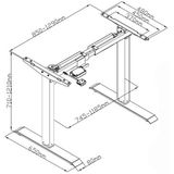 Elektrisch Verstelbaar Zit-Sta Bureau Frame - Zwart - NEN 527