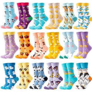 Sokken dames 10 paar - mix / random / surprise - 35-38 - Gift box - cadeau - roze - wit - blauw - groen - beige - geel