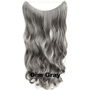 Wire hair extensions wavy grijs - Dim Gray