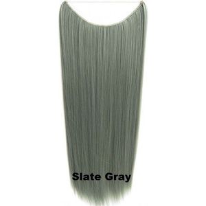 Wire hairextensions straight grijs - Slate Gray