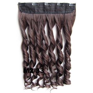 Clip in hair extensions 1 baan wavy bruin / rood - M2/33
