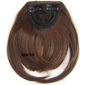 Pony hair extension clip in bruin / rood - M4/30#
