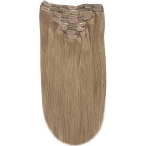 Remy Human Hair extensions straight 18 - brown 8#