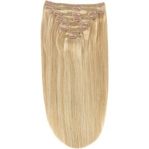 Remy Human Hair extensions straight 16 - bruin / blond 10/16