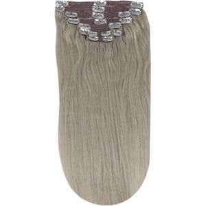 Remy Human Hair extensions straight 18 - silver sand SS
