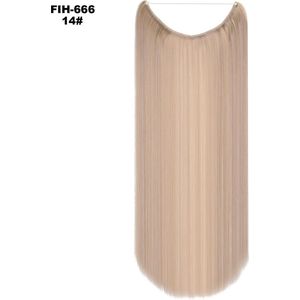 Wire hairextensions straight blond - 14#