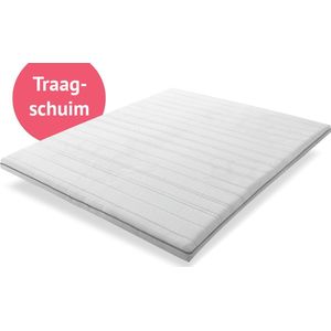 Topmatras - traagschuim nasa / hybrid - 10cm dik- afritsbare hoes - 160x200