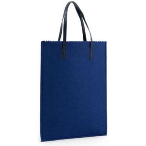 Vilten tas Midnight Blue cadeau tas 26 x 32 cm