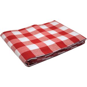 Geruit Tafelkleed Grote ruit rood 140 x 140 (Strijkvrij) - brabantsbont - picknick - traditioneel - vintage