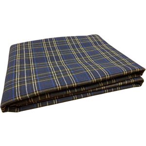 Vierkant Tafelkleed Windsor blauw 100 x 100 - Schotse ruit - kerst - tartan - traditioneel - vintage (strijkvrij)