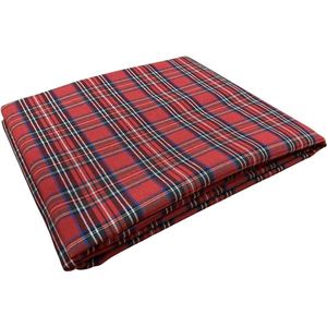 Tafelkleed Windsor rood 140 x 200 (Strijkvrij) - Schotse ruit - kerst - tartan - traditioneel - vintage (strijkvrij)