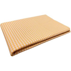 Vierkant Tafelkleed / dekservet Kleine ruit geel 100 x 100 (Strijkvrij) - zomer - pasen - paasdecoratie - gezoomd