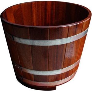 Sauna Voetenbad Gelakt van Kambala hout (29L) incl. afvoer