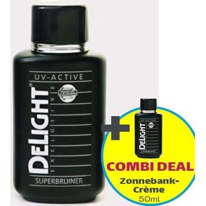 Delight Zonnebankcrèmes COMBI DEAL; Superbruiner Tanning Milk (250ml)  + Tanning Milk (50ml)