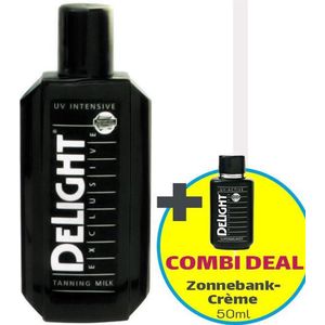 Delight Zonnebankcrème - COMBI DEAL - Tanning Milk - 200ml + 50ml
