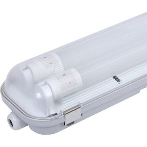HOFTRONIC - LED TL Lamp 150 cm - Dubbel 2x24 Watt - IP65 waterdicht - 4000K Neutraal wit licht - G13 T8 LED TL armatuur - Flikkervrij - LED TL verlichting - Plafondverlichting 150 cm