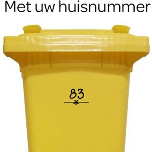Klikosticker - met uw huisnummer - zwart - weerbestendig - brievenbussticker - containersticker - 9 cm x 14 cm