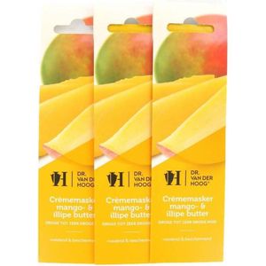 Dr. van der Hoog Crème Masker Mango & illipe Butter - Droge Tot Zeer Droge Huid (3 Stuks)
