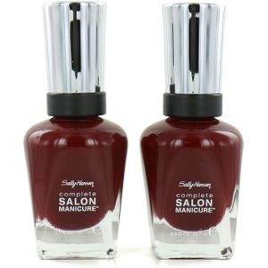 Sally Hansen Salon Manicure Nagellak - 610 Red Zin (Set van 2)