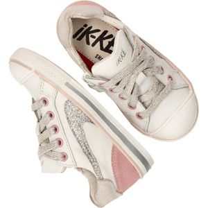 IK-KE Sneaker - Meisjes - Wit/zilver/roze - Maat 30