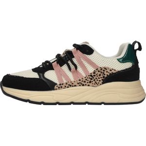 POSH By Poelman Sneaker - Vrouwen - Zwart/beige/multi - Maat 37