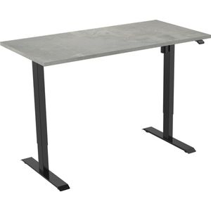 Active zit sta bureau elektrisch -  140 x 80 cm - zwart frame - Oxyd werkblad - ergonomisch bureau - verstelbaar bureau