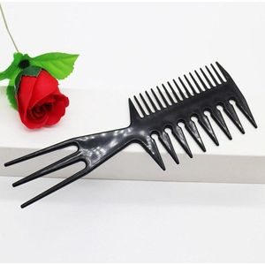 Brede 3 Way Kam|Styling Tool zwart|Kapper Kam|Haar Kam|Haar Accessoire|Zwart