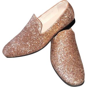 Heren - Glitter schoen - Goud - Maat 46 - Disco - Toppers 2025