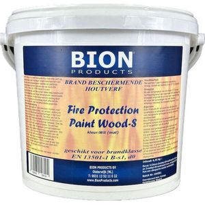 Brandwerende verf - Fire Protection Paint - Wood-S Wit 6,5 kg - Brandvertragende verf voor onbehandeld hout