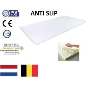 Topper Topdekmatras 180x200 Traagschuim Nasa Visco 6cm dik - Anti slip - Anti allergie