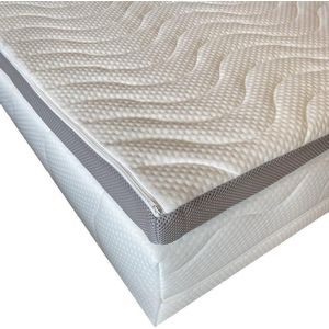 160x200 Topmatras - 3D Air Border - Traagschuim NASA - Topper Topdekmatras 7cm - Memory Foam