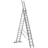 Smart Level Ladder Professionele Reformladder 3-delig 3x10-treeds: