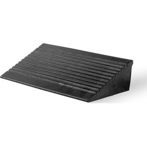 Rubberen Drempelhulp Schuur 15 cm - Toepassingsgebied: Buiten - Breedte: 60 cm - Hoogte: 15 cm - Diepte: 33 cm - Antislip - Oprijplaat - Drempelhelling - Oprijhelling