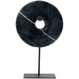 Bazar Bizar De Marmeren Disc op Stand - Zwart - S