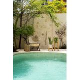 Chalk Lage Plantenbak - Naturel