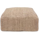 Bazar Bizar - De Oh my Gee poef - Katoenen poef - Beige - 60 x 60 x 25 cm