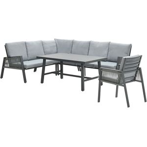 Garden Impressions Brendon lounge dining set incl. stoel links - licht grijs