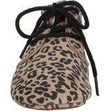 Mavies - Leren Babyschoenen - Panterprint - Beige - Vetersluiting