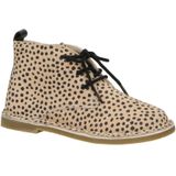 Mavies Leren Veterboots Zand/Zwart