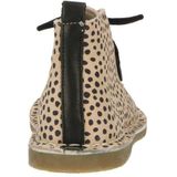 Mavies Leren Veterboots Zand/Zwart