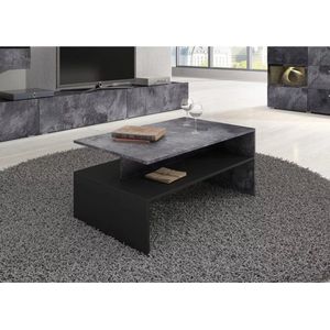 Trendmeubel- Salontafel King - Betonlook - Zwart - 100 cm