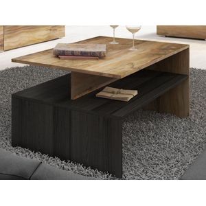 Trendmeubel Salontafel Monaco, Walnoot/Notelaar/Zwart, 100 cm