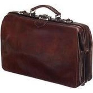 Leren Laptoptas - The Classic - Cognac Croco;Leren Laptoptas - The Classic - Zwart Croco