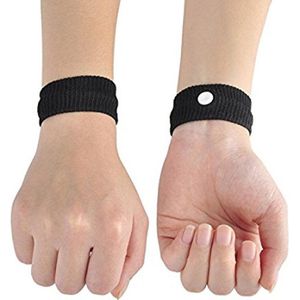 Anti wagenziek misselijkheid bandjes - Zwart - 1 Paar