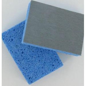 Spontex Superglans spons blauw, extra fijn. Geeft glans aan aluminium en roestvrij staal. Doos met 90 stuks, per stuk verpakt.