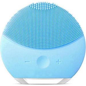 FettleLife™ Glow - Gezichtsborstel met Gezichtsmassage - Gezichtsreinigingsborstel Facial Cleanser en Mee-eter verwijderaar (Blauw)