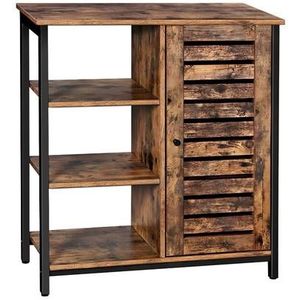 MIRA Home - Dressoir Kasten - Opbergkasten - Industrieel - Vintage - Rustiek - Bruin - 70x30x81