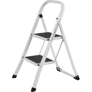 MIRA Home - Ladder - 2 Treden - Stabiel - Multifunctioneel - Staal - 4x46,5x90
