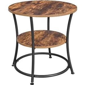 MAZAZU - Bijzettafel - Vintage - Industrieel Design - nachtkastje - Diameter 55 cm